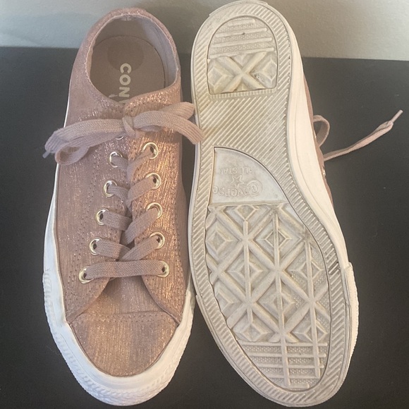 Sparkly Pink Converse All Star Sneakers - Picture 2 of 7